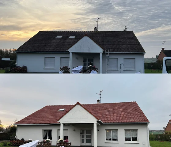 Comparaison avant/après nettoyage de façade par BL Habitat